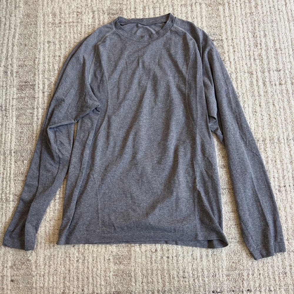 Lululemon Swiftly Tech Long Sleeve 2.0 Shirt Heathered Grey Performance Top